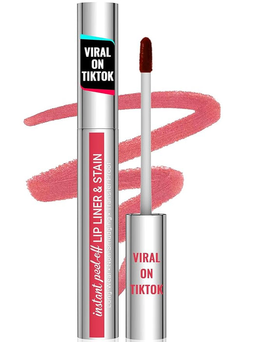 iMethod Natural Long Lasting Lip Stain Peel Off - Waterproof Stay On All Day, Transfer-Proof, Highly Pigmented, Instant Peel Off Lip Stain Color, Nude Pink-VivaGrace Women