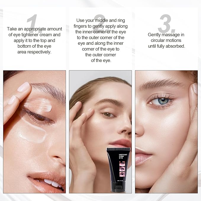 Instant Firm Eye Cream, Temporary Eye Tightener,Instant Firm Eye Tightening Cream for Firm Under Eye Firming, Reduce Fine Lines,2pcs-VivaGrace Women