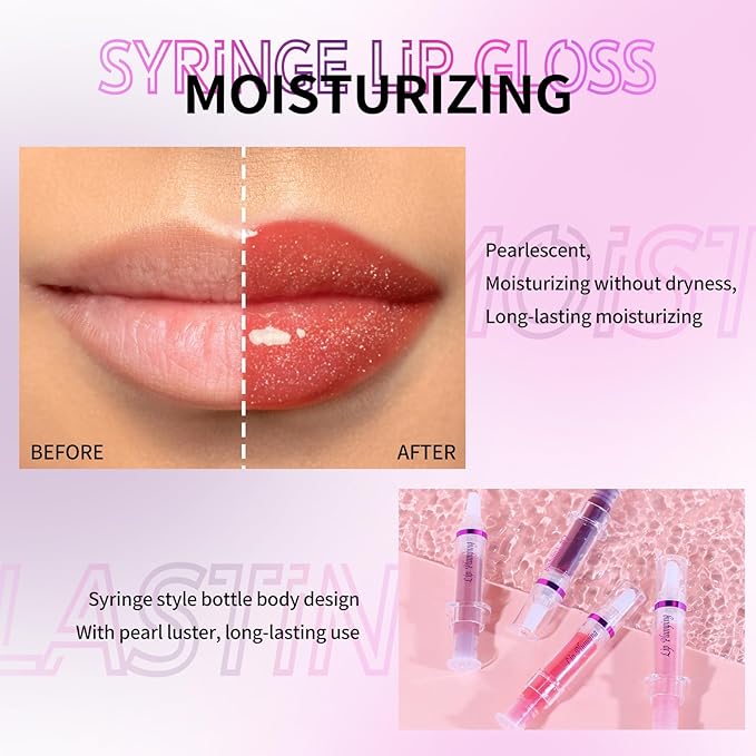 Lip Plumper Booster,Plumping Lip Gloss Spicy Lifter Shimmer Oil Hydrating High-Shine Volumizes Fuller Lip Glass Mirror Glaze Plump and Pout Lip Plumper Nourishing for Women Girls Makeup#2-VivaGrace Women