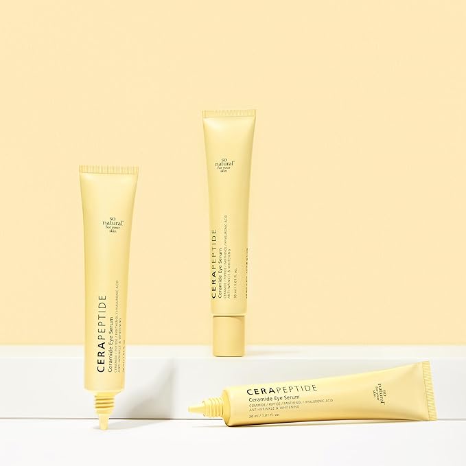 [So'natural Powder4room] Cera Peptide Eye Serum, 1 fl oz (30ml) | Eye Serum | Eye Cream | Korean Eye Cream | Korean Eye Serum | Peptide Serum | Under Eye Serum-VivaGrace Women