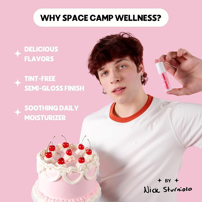 Wellness Jumbo Lip Balm - Wild Cherry Organic Flavored Balm (2 Pack)-VivaGrace Women