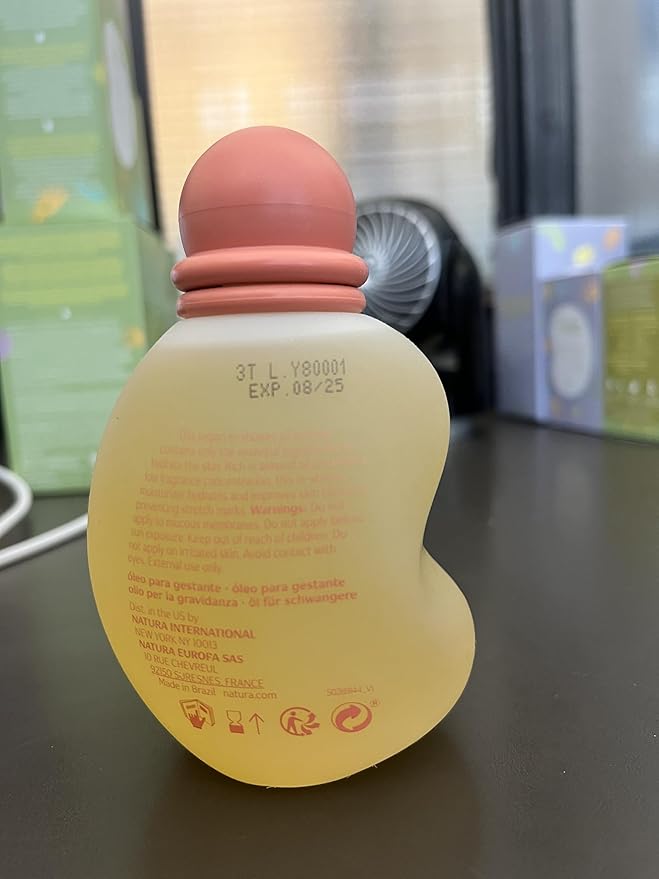 natura - Mamãe e Bebê Mom Stretch Marks Oil - Moisturizing Shower Oil - Skin Elasticity - 100% Vegan - Almond Oil - 97.3% Natural Origin - All Skin - Cruelty Free - Baby Essentials - 6.7 fl oz (200ml)-VivaGrace Women