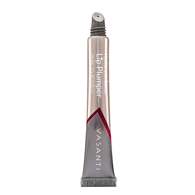 VASANTI Lip Plumper Hyaluronic Boost - Glossy Paraben-Free, Hydrates Softens and Volumizes Lips Natural Lip Enhancer (KISS ME QUICK - Clear)-VivaGrace Women