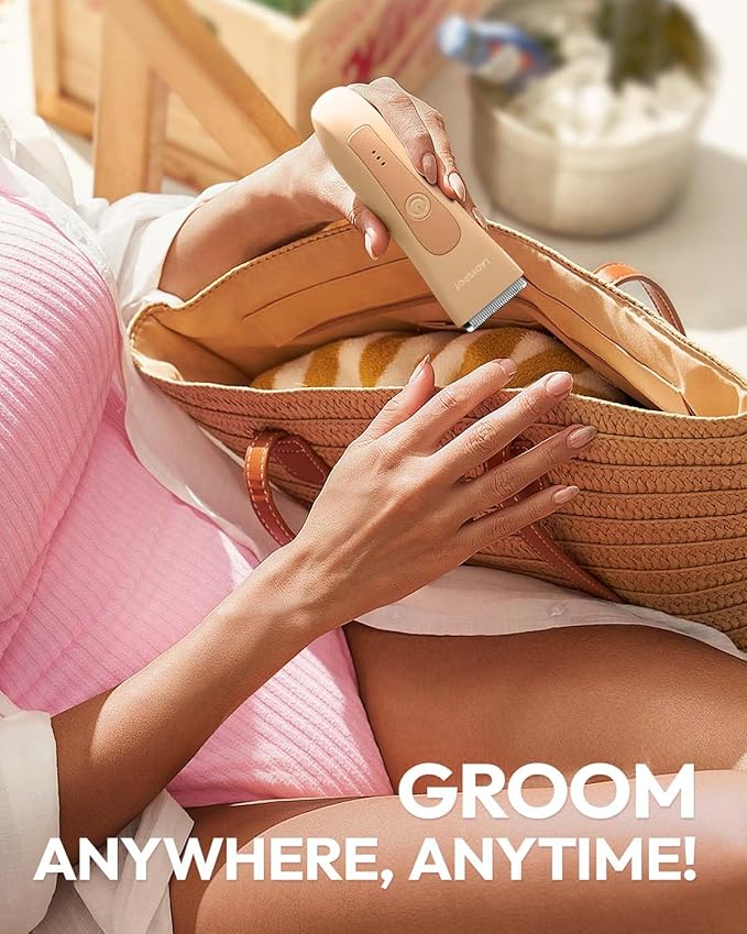 LADYSPOT™ Finishing Trimmers, Electric Shaver for Women, Hair Trimmer for Womens, Shaving & Grooming Sets Kit with 3 Guard and Replaceable Ceramic Blade Heads, Waterproof Wet/Dry(Orange)-VivaGrace Women