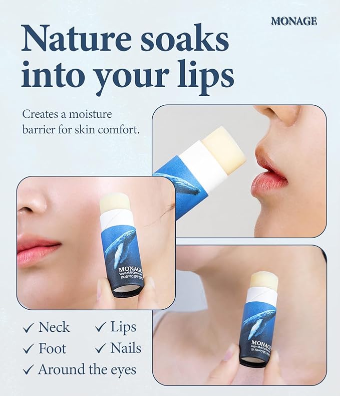 Korea Vegan & Nourishing & Moisturizing Lip Care Made from 100% Natural Ingredients, Organic Moisturizer for Dry, Cracked Lips & Skin, Long-lasting Lip Balm, Comfort, 0.38 Ounce-VivaGrace Women