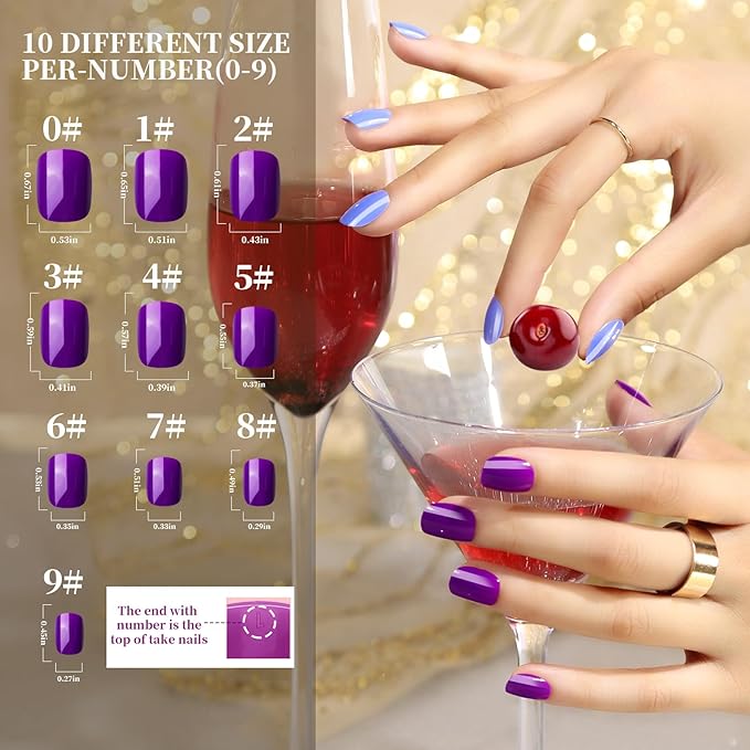 Teenitor Extra Short Press-On Nails Kit - 288pcs Short Fake Nails for Small Nail Beds, 12 Colors
