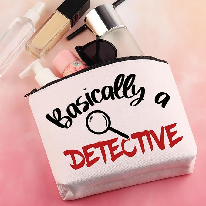 BDPWSS Basically A Detective Makeup Bag True Crime Gift True Crime Junkie Gift True Crime Lovers Gift True Crime Podcast Gift (basically detective)-VivaGrace Women