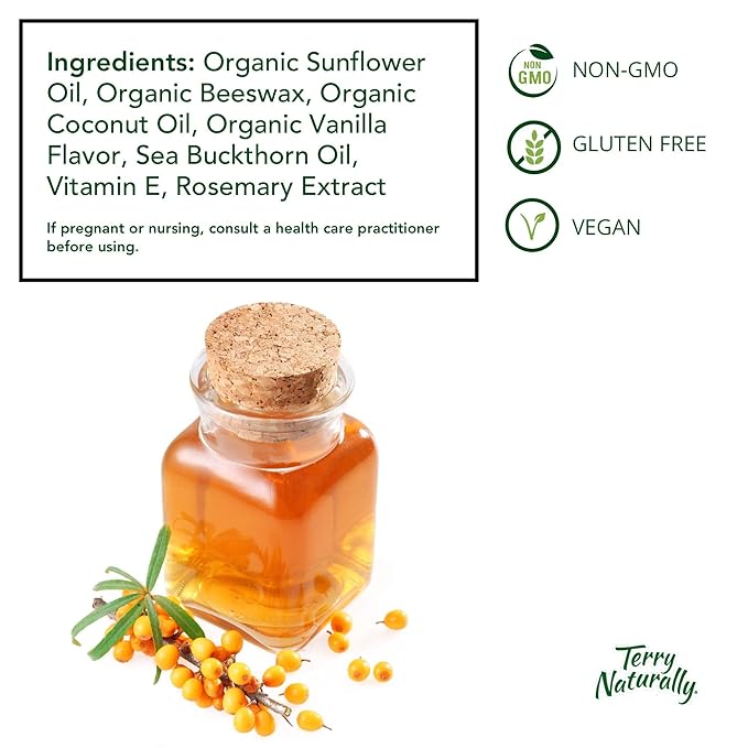 Terry Naturally Omega7 Lip Balm - 0.15 Oz, Pack of 3-VivaGrace Women