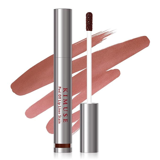 KIMUSE Peel Off Lip Liner Stain, Long Lasting Lip Tint Stain Peel Off, Waterproof, Transfer-Proof, Highly Pigmented Color Peel Off Lip Stain Liner, Matte Finish-VivaGrace Women