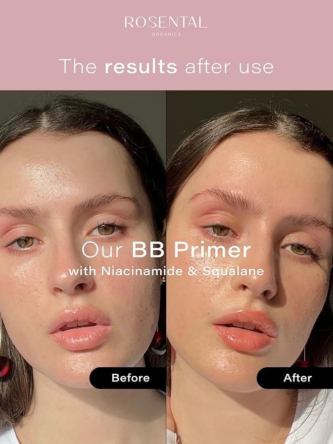 Organics BB Primer | with Niacinamide & Squalane – Pore-Refining, Illuminating, Hydrating Primer for a Fresh Glow Look and Smooth Texture, 25 ml-VivaGrace Women