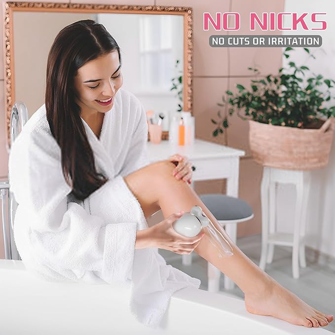 Electric Razors for Women: Rechargeable Shaver with Detachable Head - 5D Wet and Dry Lady Hair Remover for Legs and Hand (Gold)-VivaGrace Women