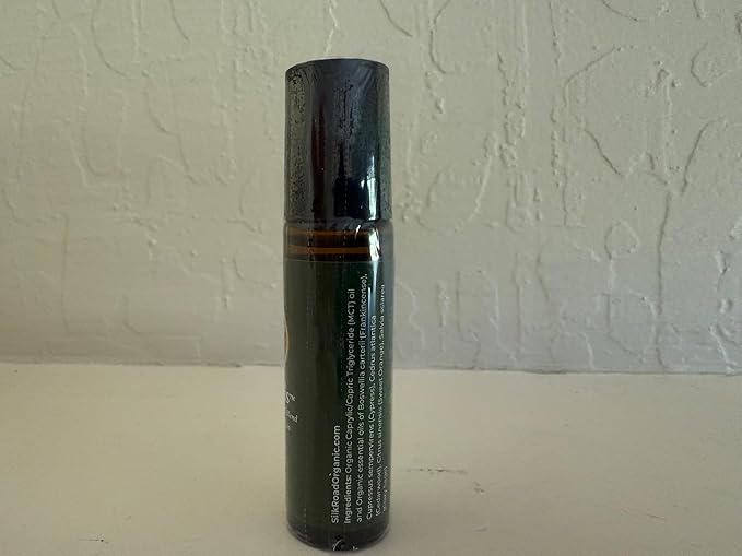 Silk Road Organic Wellness Essential Oil Vitality Blend Roll On - 100% Pure USDA Certified Frankincense, Cypress, Cedarwood, Clary Sage, Orange - Thrive Naturally, 10 ml Roller-VivaGrace Women