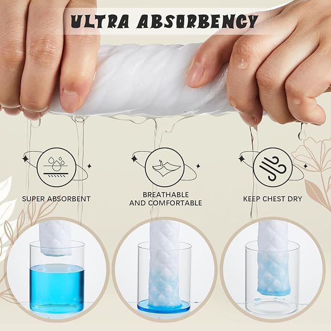 Toulite 10 Pcs Cotton Bra Liners 3 Layer Rectangle Under Bra Pads Sweat Liners for Women Sweating Supplies-VivaGrace Women