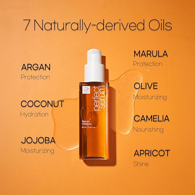 Mise En Scene PerfectSerum Original - HairOil for Frizzy & Dry, Hydration and Nutrition Hairy Essence for Damage Care, Korean HairCare Product, Hair Serum 2.71 Fl. Oz.-VivaGrace Women