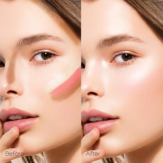 Trio Contour Sticks Set, Highlighter Stick & Bronzer Stick & Blush stick for Cheek+Lip,Highlight and Contour to Create a Natural Dewy Makeup Look for Fair | Set of 45g/1.6fl.oz-VivaGrace Women
