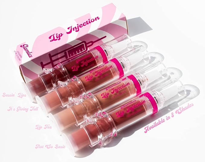 Lip Injection Fake A Lip Flip! (Not So Basic) Plumping Gloss, Lip Plumping Booster Syringe Fuller Lips Instantly, Natural Lip Enhancer, Ultra Hydrating, Volumizes, Plump & Pout Girls & Women-VivaGrace Women