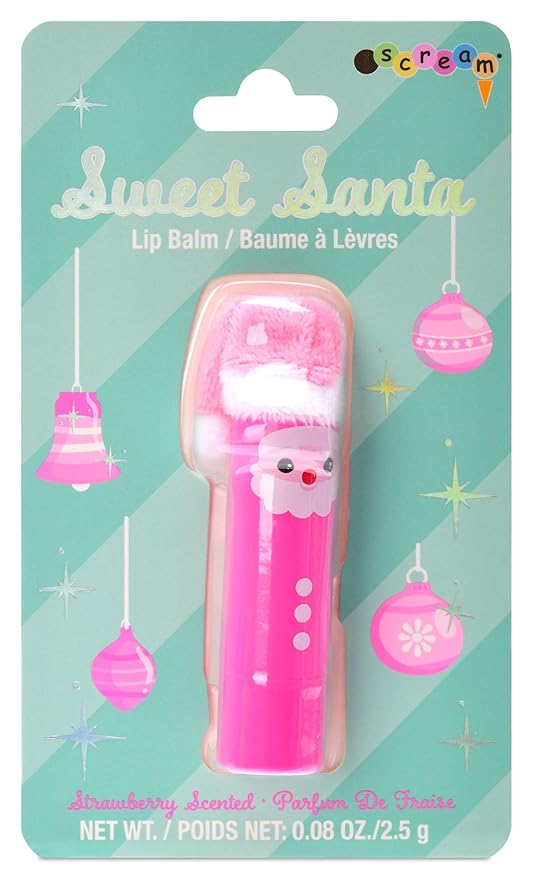 iscream Sweet Santa Strawberry Scented Holiday Lip Balm-VivaGrace Women