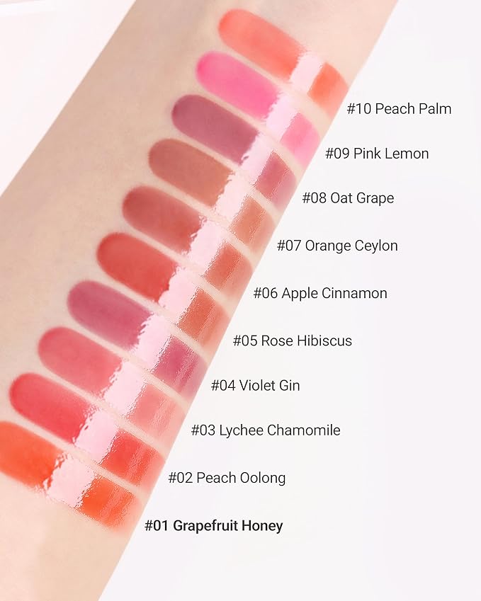 THESAEM Saemmy's Ade Shot Tint - Korean Lip Titnt, Water Gel Lip Stain with Plump Glowy Moisturizing Finish, Buildable Radiant Gloss, Long-Lasting Comfort, 0.1 fl.oz. (01 Grapefruit honey)-VivaGrace Women