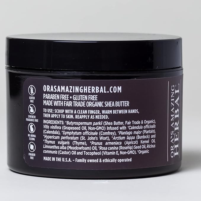 Ora's Amazing Herbal, Eczema Treatment, Touchy Skin Salve, Ultra Healing Body Butter, Organic Calendula for Skin, Herbal Salves, Unscented Skin Care-VivaGrace Women