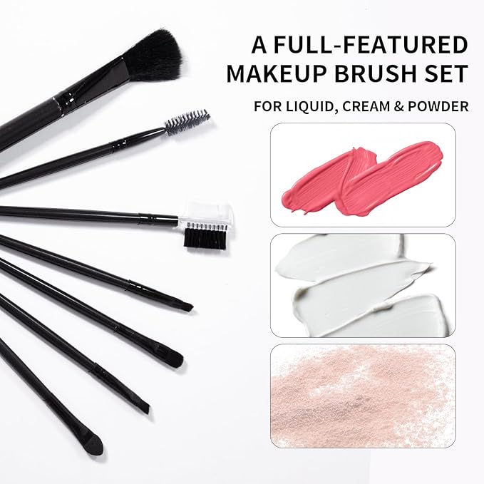 Makeup Set for Girls Teens Women, Full Face Makeup Kit, Travel Makeup Kit, Makeup Present Set, Eyeshadow Foundation, Blusher Counter Stick, Pencil Eyeliner Lip Gloss, Makeup Brushes Sponge Bag-VivaGrace Women