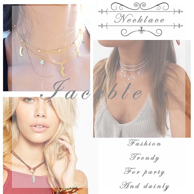 Bohemia Sea Shell Choker Necklace Natural Shell Pendant Necklace Minimalist Cowrie Necklace Silver Satellite Chain Necklace Jewelry for Women and Girls-VivaGrace Women