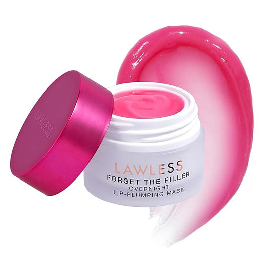 Lawless Women's Forget The Filler Overnight Lip Plumping, Juicy Watermelon, Pink, 0.28 Ounce (Pack of 1)-VivaGrace Women