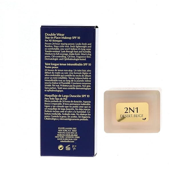 Estée Lauder Double Wear Stay-in-Place 24-Hour Long-Wear Matte Foundation, 1.0 oz, 2N1 Desert Beige-VivaGrace Women