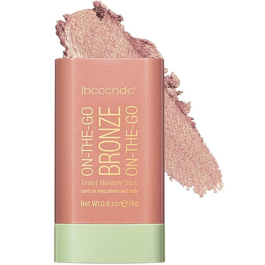 MEICOLY Cream Bronzer Stick, Natural Highlight Contour Makeup,Face Highlighter Stick,Contour Stick Facial Contouring Stick,Buildable Face Bronzer Face Shaping,Waterproof,02 Soft Glow-VivaGrace Women