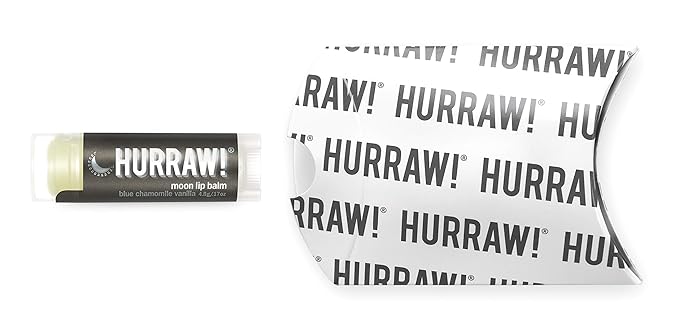 Hurraw! Moon Night Treatment (Blue Chamomile, Vanilla) Lip Balm: Organic, Certified Vegan, Cruelty and Gluten Free. Non-GMO, 100% Natural. Bee, Shea, Soy and Palm Free. Made in USA-VivaGrace Women