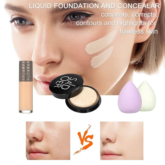 All in One Makeup Kit Makeup Kit for Women Full Kit Multipurpose Makeup Kit-Makeup Brush Set,Eyeshadow Palette,Lip Gloss Set, Makeup Bag,Eyebrow Pencil,Eyeliner pencil,Mascara,Contour Bar,Liquid foundation,concealer and Face Makeup-VivaGrace Women