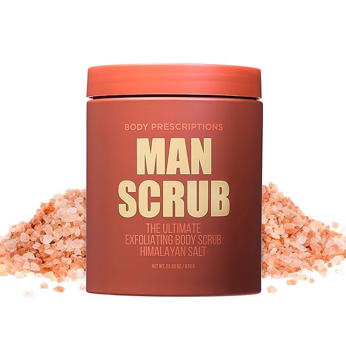 Body Prescriptions Men’s Exfoliating Body Scrub – Ultimate Skin Cleansing Wash in Jar with Twist-Top Lid, For All Skin Types, 21 Ounce (Pack of 1), Himalayan Salt-VivaGrace Women