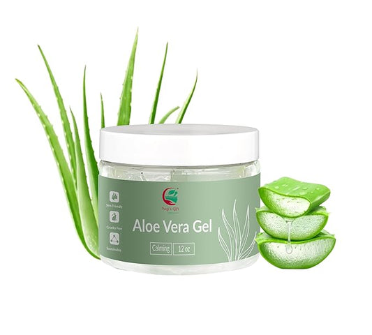 Aloe Vera Gel 12 oz | Unscented | For Face, Scalp & Hair | by Yogi’s Gift®-VivaGrace Women