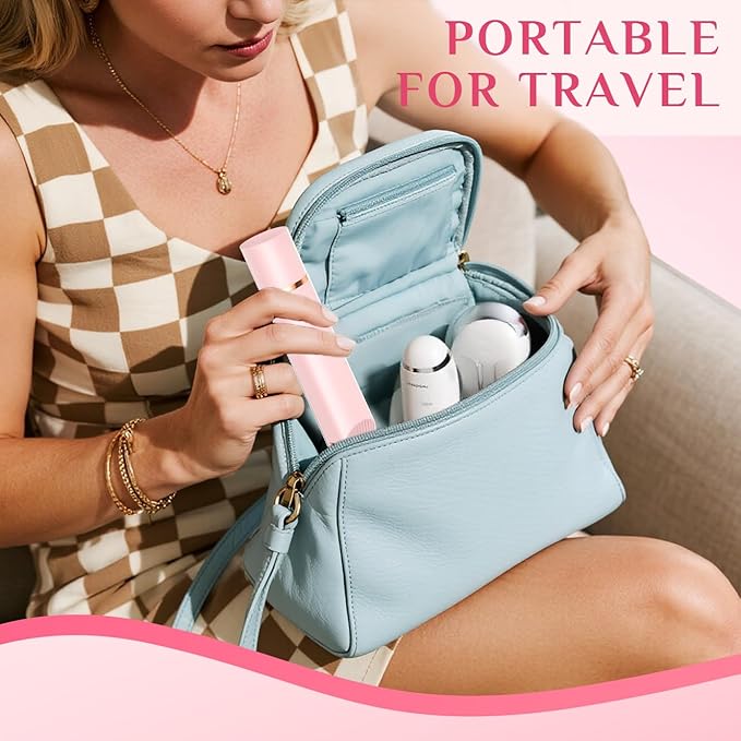 2025 New 2-in-1 Electric Bikini Trimmer for Women - Dual Head Electric Razor,Waterproof Painless Bikini Shaver, Pubic Hair Trimmer for Private Area & Body Hair, Pink-VivaGrace Women