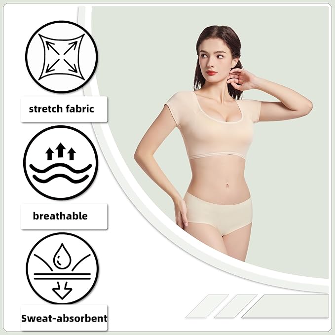 satithry 3PCS wrap style lady's underarim absorbent vest underarm sweatproofpads-VivaGrace Women