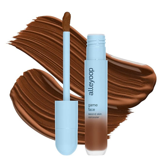 Alleyoop Game Face Concealer Makeup, Lightweight to Medium Buildable Coverage Under Eye Concealer, For Blemishes, Crease-proof and Hydrating with Aloe Stem Cell, Smooth Second Skin Finish - Undefeated-VivaGrace Women