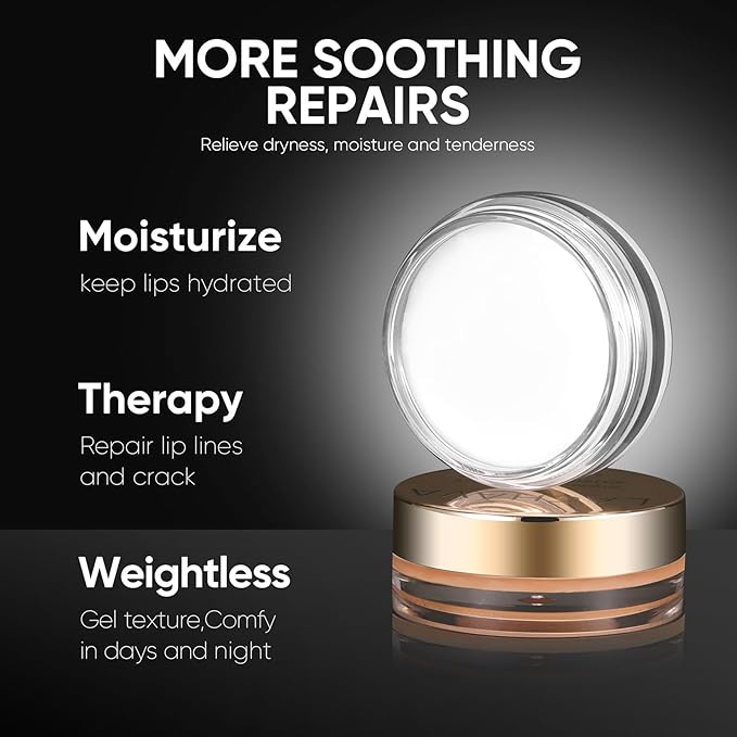 Lip Care Kit with Lip Exfoliator Scrub, Lip Sleeping Mask and Lip Essence Oil for Dry Cracked Lips, Repair and Moisturize Your Lips All Day-VivaGrace Women