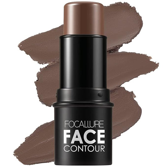 FOCALLURE Cream Contour Stick, Matte Bronzer Stick, Professional Face Shaping & Contouring Stick Makeup, Easy to Apply with Buildable Coverage, Long Lasting & Sweatproof, HICKORY-VivaGrace Women