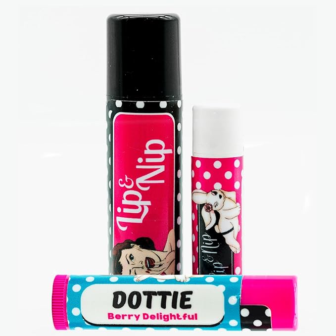 Berry Delightful “Dottie” Flavored Balms | Flavored Hydrating Lip Balm, Nipple Balm, and Full Body Balm | Lip Balm & Moisturizer and Intimacy Enhancer - Pack of 3-VivaGrace Women