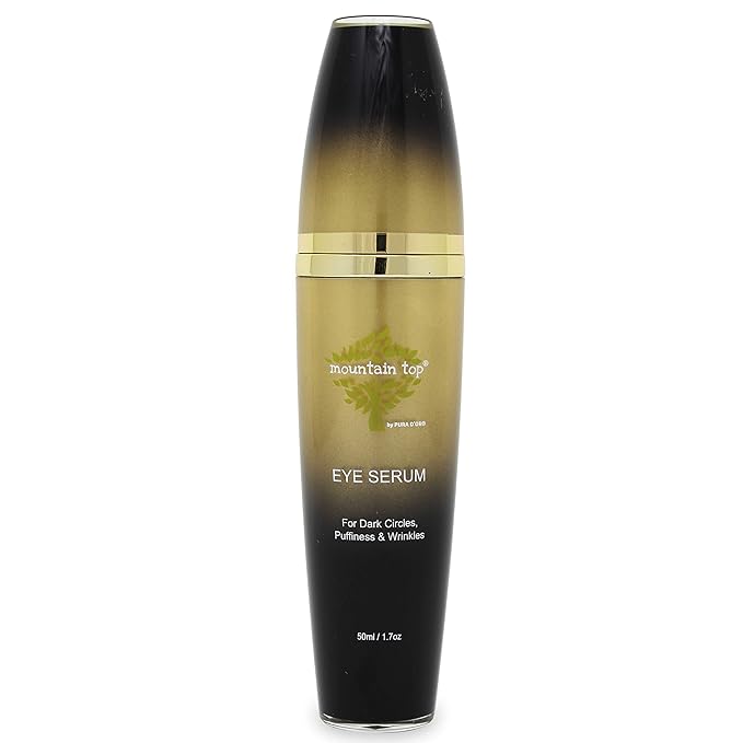 MOUNTAIN TOP Eye Serum Infused with 24K Gold, Vitamin C, Argan Oil, Hyaluronic Acid - For a Tighter Lift and Reduction in Appearance of Wrinkles, Fine Lines, and Dark Circles (1.7oz)-VivaGrace Women
