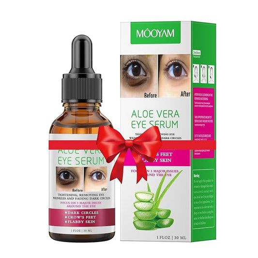 Aloe Vera Eye Serum Dark Circles Under Eye Treatment for Women to Reduce Appearance of Puffy Eyes Eye Bags Fine Lines and Wrinkles for All Skin Types, Beauty Skin Care Gift-VivaGrace Women