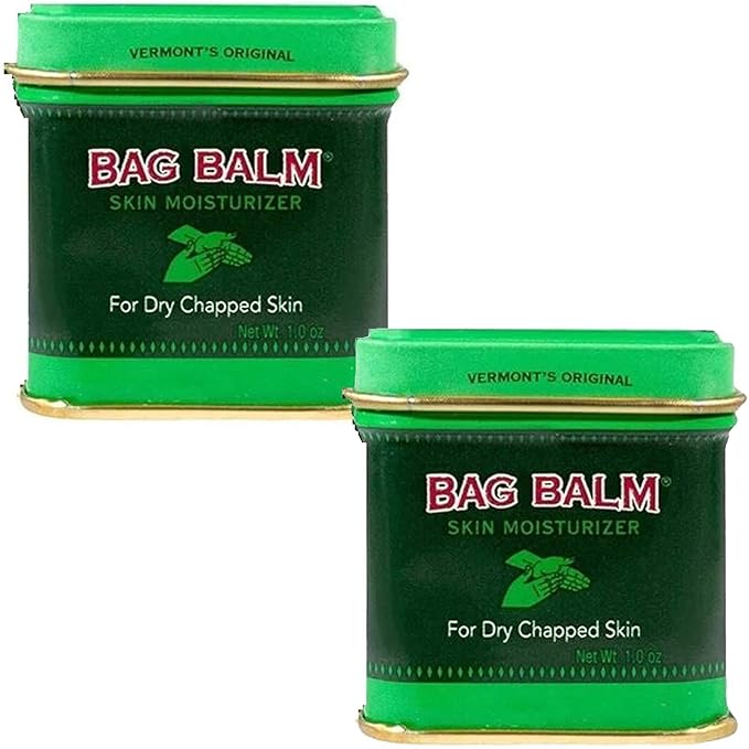Bag Balm Vermont's Original for Dry Chapped Skin Conditions (1 Ounce Tin (2 Pack))-VivaGrace Women