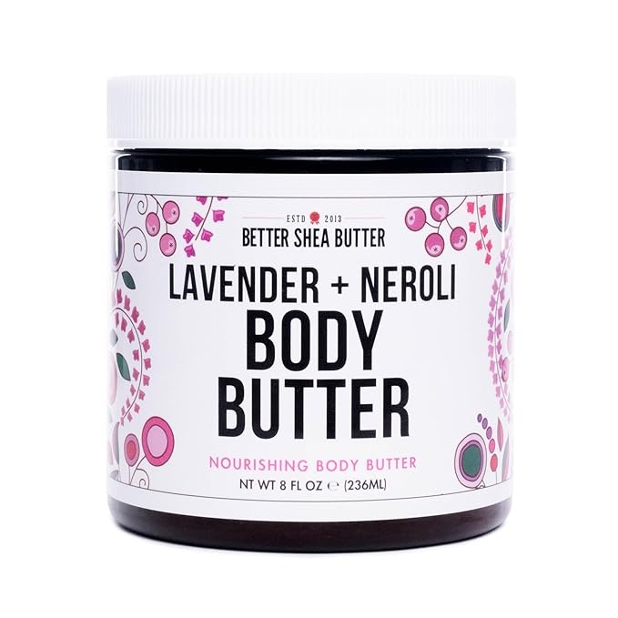 Body Butter for Women LAVENDER NEROLI | Whipped Body Moisturizer with Raw Shea Butter for Dry Skin, Paraben Free, Non-Greasy, No Synthetic Fragrances | 8 oz-VivaGrace Women