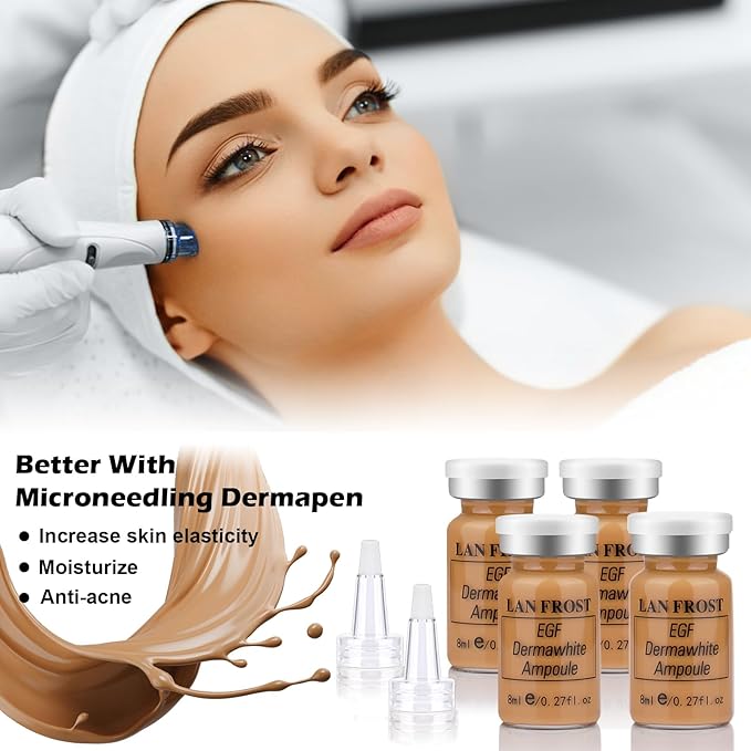 BB Facial Glow Serum Starter Kit Hyaluronic Acid Essence Foundation Skin Care Kit 0.27oz 12 Vials, Combined With Niacinamide and Peptides To Brighten Skin Tone Anti-Aging Foundation Light Rose-VivaGrace Women