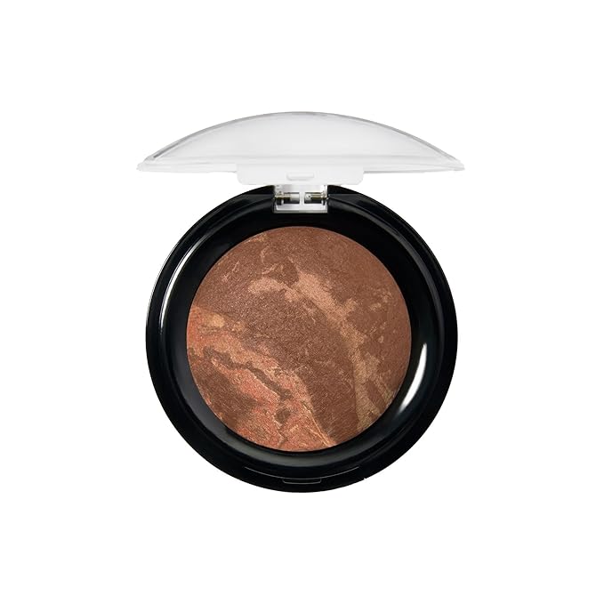 LAURA GELLER NEW YORK Award-Winning Baked Balance-n-Brighten To Go Travel Size Color Correcting Powder Foundation - Deep - Buildable Light to Medium Coverage - Demi-Matte Natural-VivaGrace Women