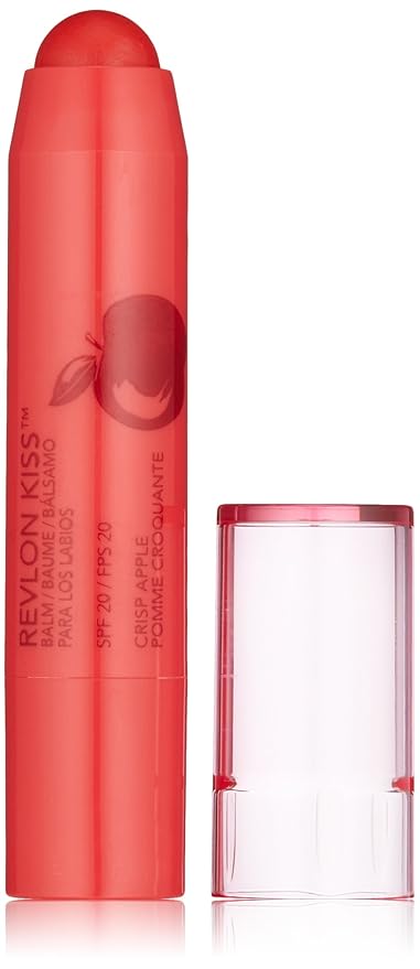 Revlon Lip Balm, Kiss Tinted Lip Balm, Face Makeup With Lasting Hydration, SPF 20, Infused With Natural Fruit Oils, 030 Crisp Apple, 0.09 Oz-VivaGrace Women