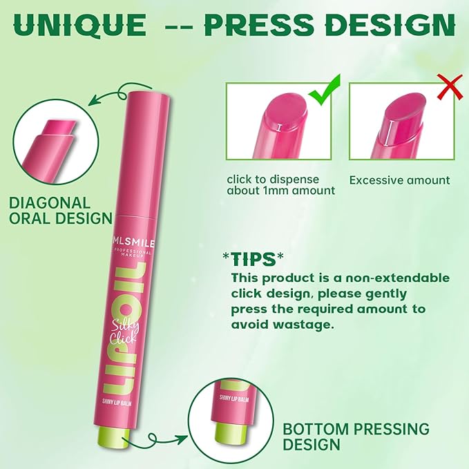 2 in 1 Solid Click Lip Gloss Pen With Brown Lip Liner Set Moisturizing Long Lasting Light Pink High Glossy Jelly Tinted Lip Balm Juicy Buildable Lip Plumper Makeup for Women-VivaGrace Women
