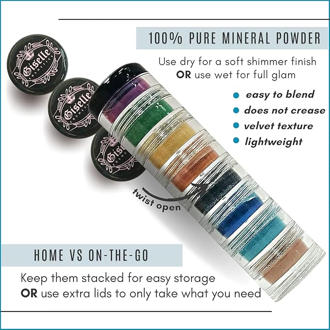 Loose Mineral Eyeshadow and Contouring Palette - Caribbean 8 Shade Set-VivaGrace Women