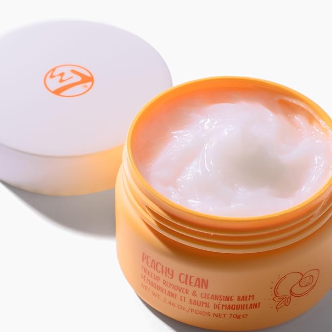 W7 Peachy Clean Face Cleansing Balm - Makeup Remover Melt With Fruit Juice - Clean Oil Free Skin-VivaGrace Women