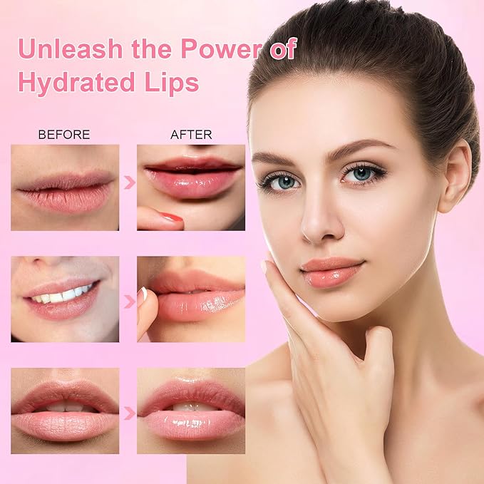 Lip Glowy Balm of Berry Scent,Moisturizing Lip Balm For A Sheer Tint Of Color-10g, Hydrate, Glossy, Lightweight, Moisturize & Tint with Shea Butter-VivaGrace Women