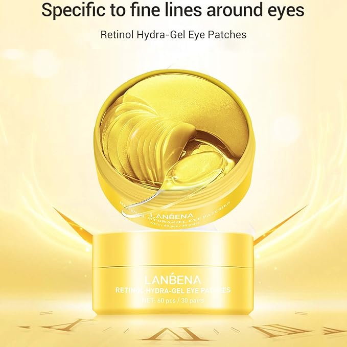 30 Pairs Hyaluronic Acid Collagen Eye Mask,Moisturizing Brightening Eye Mask, Eyes Treatment for Reducing Dark Circles, Lighten Wrinkles Anti-Aging, Fine Lines Eye Bags Puffiness for Women Men-VivaGrace Women